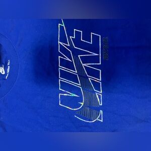 Nike royal blue and silver short sleeve t-shirt